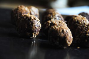 choc trail mix power balls