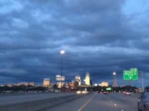 Kasas City MO at dusk 4-30-16